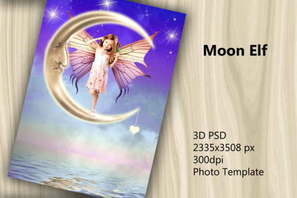 Download 3D PSD Photo Template - Moon Elf - Photo Collection