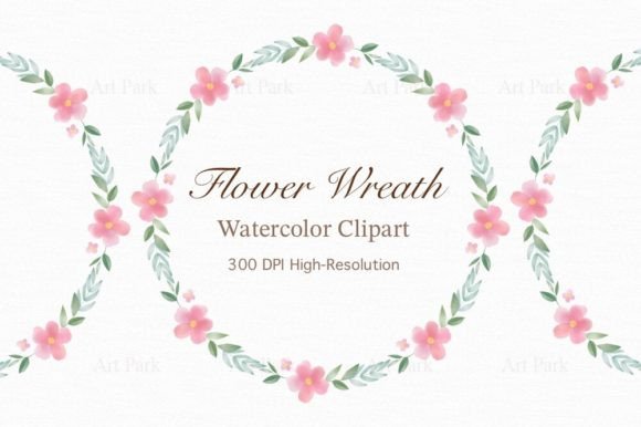 Download Watercolor Floral Wreath Clipart - Art Collection