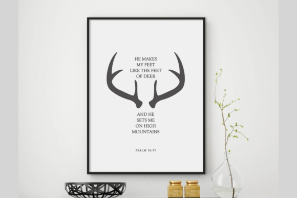 Download Deer Bible Verse Wall Art Home Decor - Art Collection