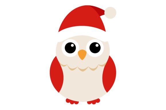 Download Cute Snow Owl Wearing Santa Hat Clip Art - Art Collection