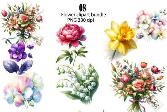Download Watercolor Elegant Floral Clipart Bundle - Art Collection