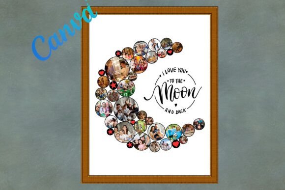 Download Moon Canva Photo Collage Template - Photo Collection