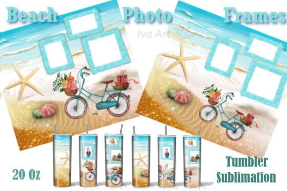 Download Bicycle Beach Photo Frames Tumbler 20 Oz - Photo Collection