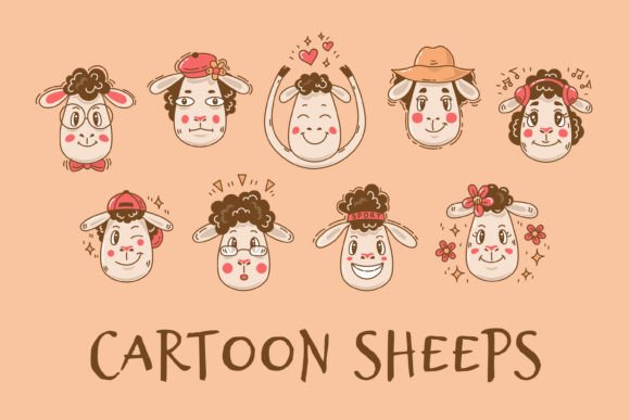 Download Cartoon Sheeps - Art Collection