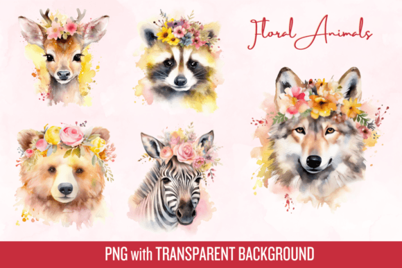 Download Floral Animals Watercolor Clip Art - Art Collection
