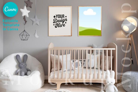 Download Nursery Interior Frame Mockup Wall Art - Art Collection