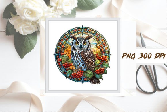 Download Stained Glass Owl Sublimation Clipart - Art Collection