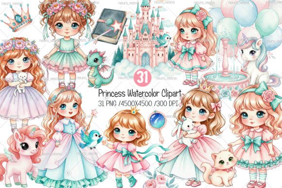Download Princess Watercolor Clipart - Art Collection