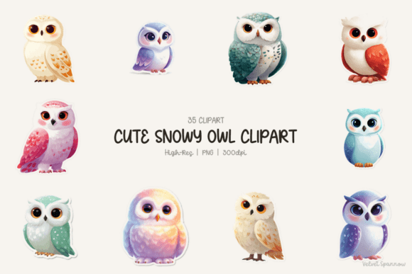 Download Cute Snowy Owl Clipart - Art Collection