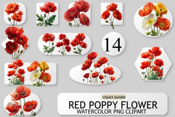 Download Watercolor Red Poppy Flower Clipart - Art Collection