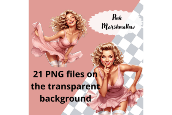 Download Pink Marshmallow Clipart PNG Bundle - Art Collection