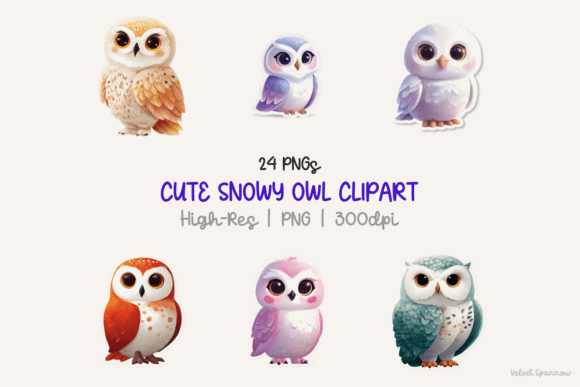 Download Cute Snowy Owl Clipart - Art Collection