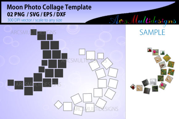 Download Moon Photo Collage Template - Photo Collection