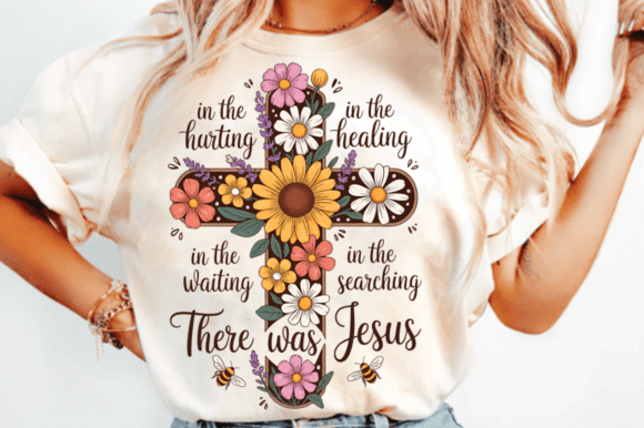 Download Floral Cross Jesus Christian Art PNG Des - Art Collection