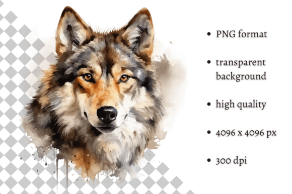 Download Watercolor Woodland Wolf PNG Clipart - Art Collection