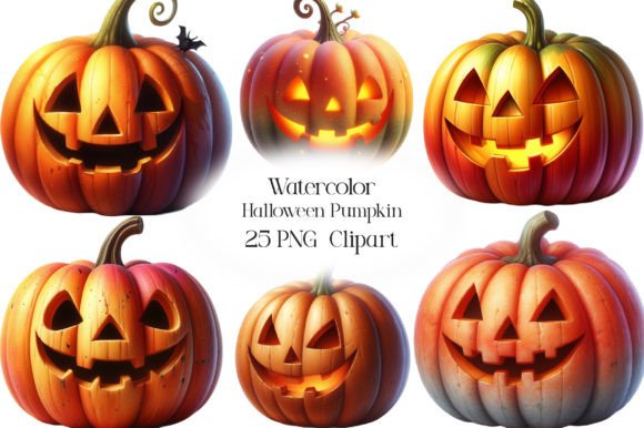 Download Watercolor Halloween Pumpkin Clipart - Halloween Collection