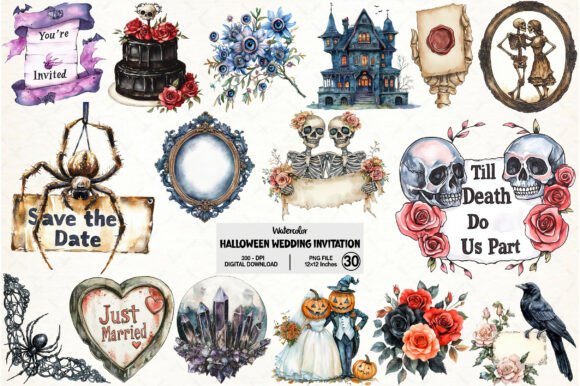 Download Halloween Wedding Invitation Clipart - Halloween Collection