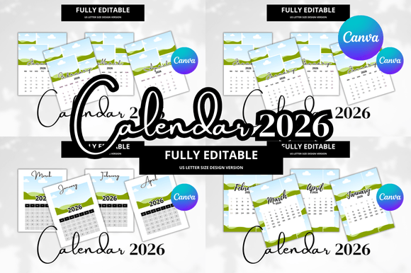 Download 2026 Calendar Photo Editable Bundle - Photo Collection
