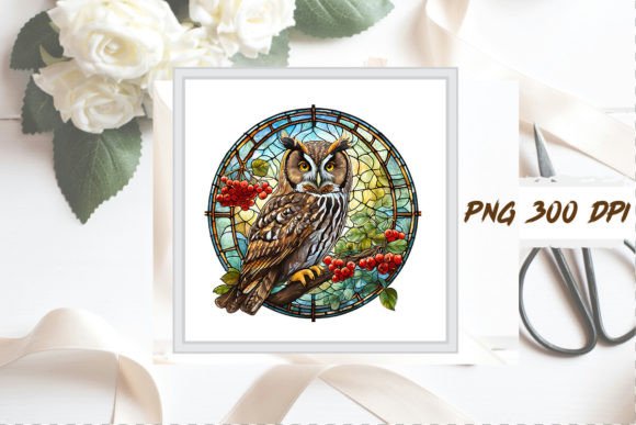 Download Stained Glass Owl Sublimation Clipart - Art Collection