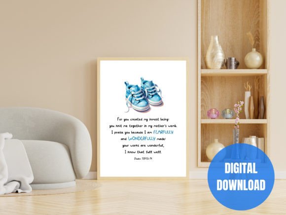 Download Bible Verse Wall Art Print for Baby Boy - Art Collection