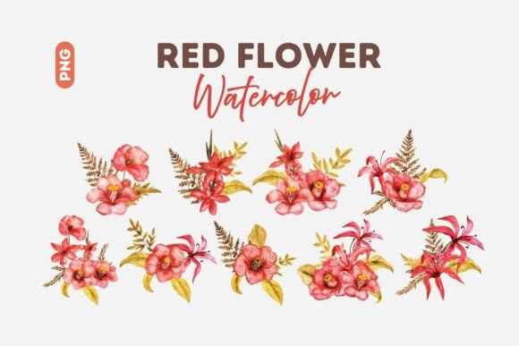 Download Red Watercolor Flower Clipart - Art Collection