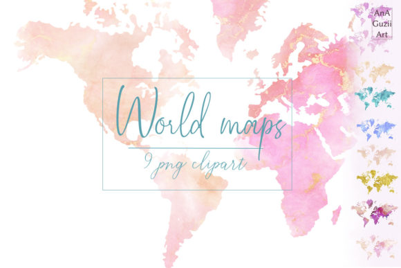 Download Watercolor World Map Clipart - Art Collection
