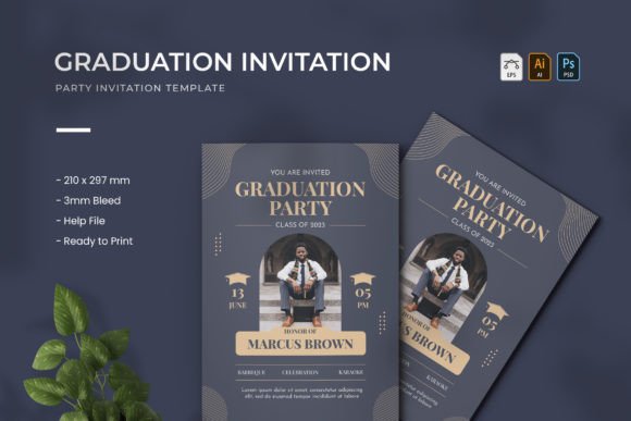 Download Graduation - Party Invitation - Art Collection
