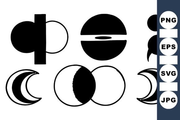 Download Minimalist Moon Phase Clipart Set - Art Collection