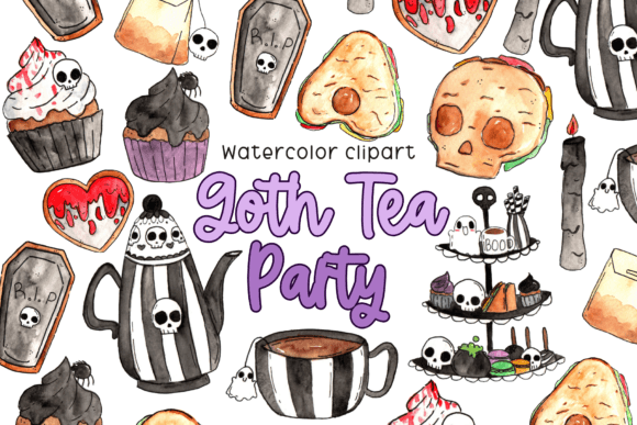 Download Watercolor Goth Tea Clipart - Art Collection