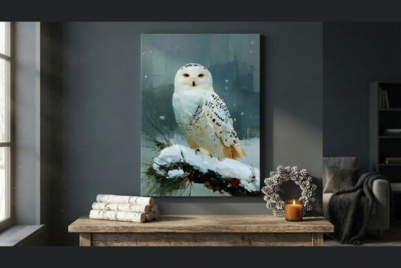 Download Impasto Snowy Owl Winter Art - Art Collection