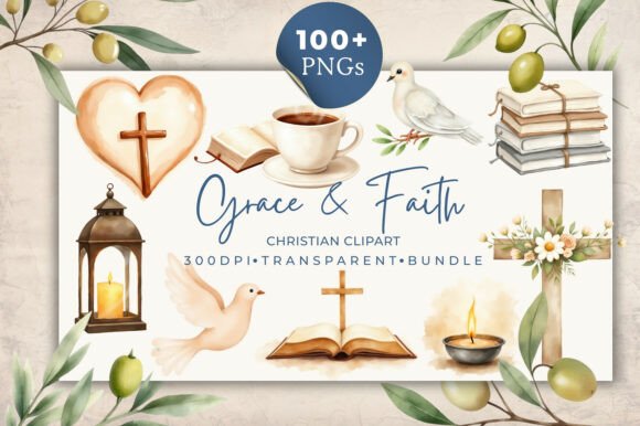 Download Grace &amp; Faith Christian Clipart Bundle - Art Collection