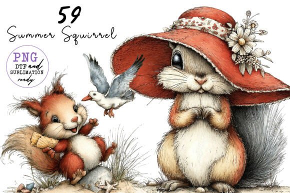 Download Whimsical Funny Summer Squirrel Clipart - Art Collection
