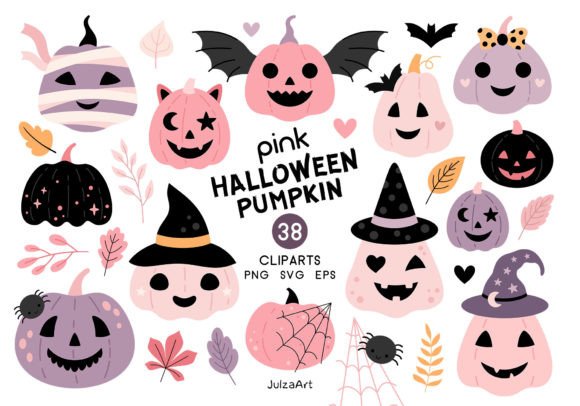 Download Pink Halloween Pumpkin Clipart - Halloween Collection
