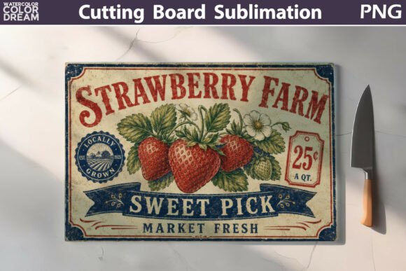 Download Vintage Strawberry Farm Art - Art Collection