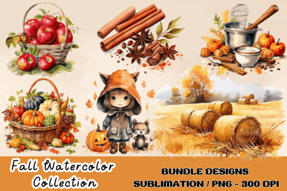 Download Watercolor Fall Decor Clipart Autumn PNG - Fall decor clipart Collection
