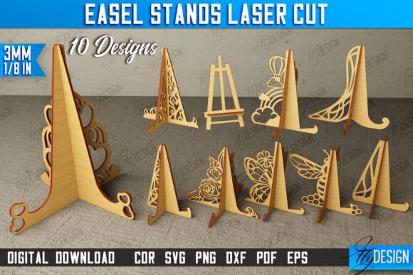 Download Easel Stands Bundle | Art Plate | CNC - Art Collection