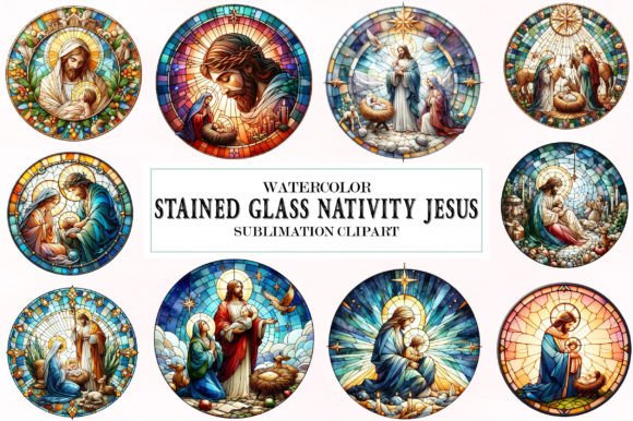 Download Stained Glass Nativity Jesus Clipart - Art Collection